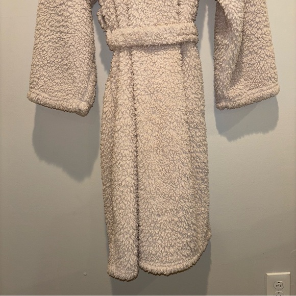 Pottery Barn Teddy Bear Robe Tan Size L Cozy Fleece Robe - Picture 7 of 13